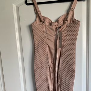 House of CB blush pink bodycon mid length dress